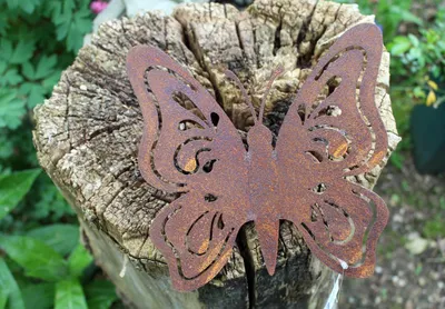 Produktbild von Gartenstecker Schmetterling Edelrost L