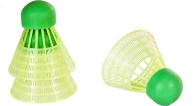 Produktbild von SportX RS048 Federball 3 Stück(e) Synthetischer Fe, Kunststoff, Grün