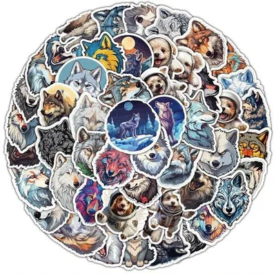 Produktbild von Wasserdichte Sticker für Kinder - 50 Stück - Tier-Thema für Scrapbooking und Basteln