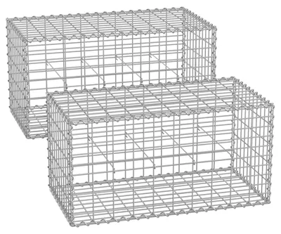 Produktbild von Gabionenkorb – Steinmauerkäfig – Stützmauerkäfig – verzinkter Stahl – 100 x 50 x 50 cm