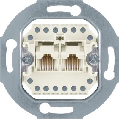 Zdjęcie produktu dla Berker 4539, RJ-45, 2 moduł(y), Biały, 125 V, 1 A, 22 mm