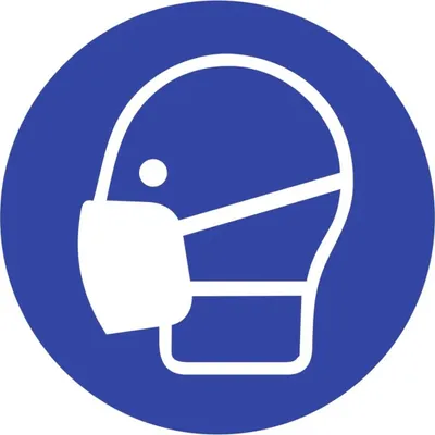 Produktbild von Maske benutzen ISO 7010 Folie Ø 100 mm.