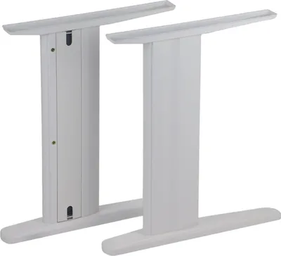 Produktbild von Metall-Tischgestell NY-A205 mit vertikalem Kabelkanal, Maße 65x72,5 cm, Weiß