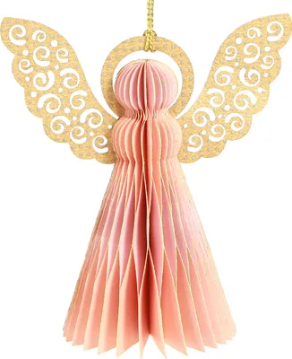 Produktbild von Dekorative Papierengel Anhänger für Weihnachtsbaum und Tischdekoration, 4 Stück