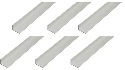 Image de Alberts, profilé en aluminium, argenté anodisé, dimensions 40 x 20 x 2 mm, longueur 1 mètre