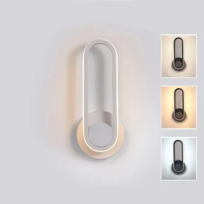LED-Wandleuchte 24W, 3 Farbtemperaturen, 360° Rotation, Weiß