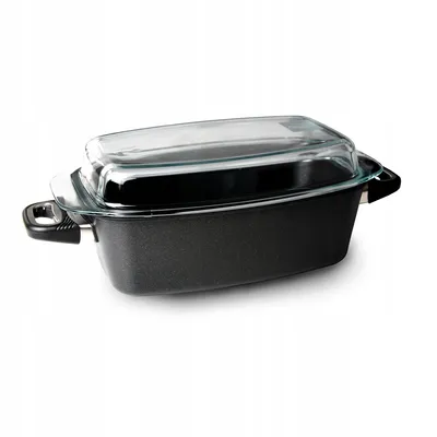 Zdjęcie produktu dla Brytfanna AMT Gastroguss z pokrywą, gęsiarka, 33x21 cm BEZ INDUKCJI