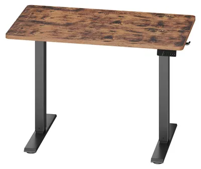 Obrázek produktu pro Elektricky výškově nastavitelný psací stůl s funkcí paměti | Barva: vintage hnědá | Rozměry: 80 x 50 x 72-120 cm