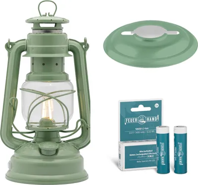 Produktbild von Feuerhand LED Laterne Baby Special 276 Sage Green Set inkl. Akku und Reflektorschirm