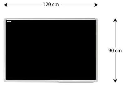 Produktbild von Schwarze magnetische Kreidetafel mit Alurahmen  Premium EXPO 120x90cm