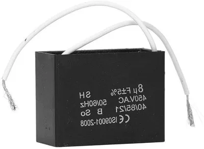 Obrázek produktu pro Výkonný startovací kondenzátor pro motor a klimatizaci, 450 V, 8 μF.