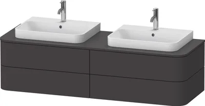 Produktbild von Waschtischunterschrank DURAVIT Happy D.2 Plus BxHxT 160 x 40,8 cm x 55 cm Frontfarbe graphit matt HP4974B8080