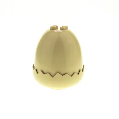 Produktbild von 1x Lego Duplo Tier Dino Ei Schale beige Rand gezackt Zoo 4515387 60769 61236a
