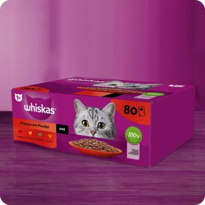Obrázok produktu pre WHISKAS mokré krmivo pre mačky Classic v omáčke Mix 80x85g
