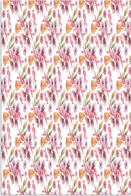 Produktbild von MuchoWow® Poster Blumen - Rosa - Farben - Aquarell 80x120 cm - Papierdruck