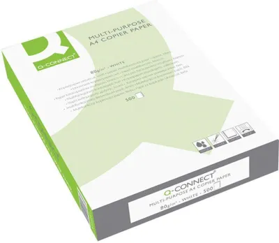 Zdjęcie produktu dla 5x Q-Connect® KF01087 Papier do kopiowania ECF A4 80 g/m² 500 arkuszy