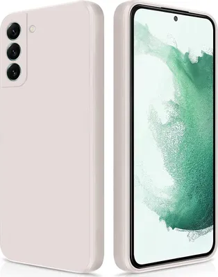 Produktbild von Silikon Hülle für Samsung Galaxy S22 5G Flüssigsilikon Dünn Gel Gummi Matt Kratzfeste Schutzhülle Weiß