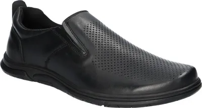 Produktbild von AMERICAN CLUB CY141 Herren Leder Schihe, Solide Lederschuhe für Herren, Slip-On Modell, Casual, Lederschuhe, Schwarz 43