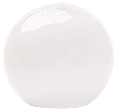 Image de Verre sphérique pour lampe, Ø 200 mm, blanc brillant, verre pour luminaire, abat-jour, verre à bulles, ouverture de 100 mm, sans collerette