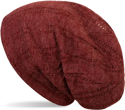 Produktbild von styleBREAKER Beanie Mütze mit Lochstrick Muster, Vintage Slouch Longbeanie, Uni 04024095