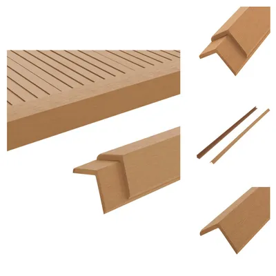 Produktbild von vidaXL Winkelleisten 5 Stk. WPC 170 cm Teakholzfarbe -  Fußböden & Teppichböden