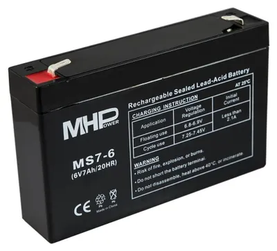 Produktbild von Pb-Batterie MHPower VRLA AGM 6V/7Ah (MS7-6)