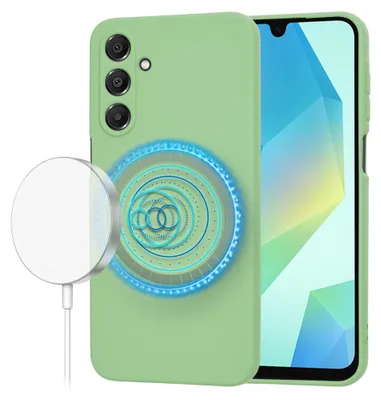 Produktbild von Techsuit Soft Flex Silikon Back Cover Hülle mit MagSafe für Samsung Galaxy A16 - Mintgrün