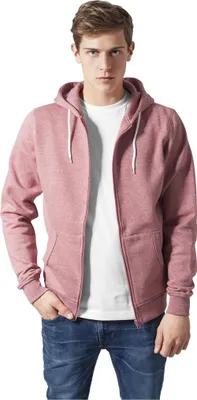 Produktbild von Urban Classics Melange Zip Hoody, Farbe:ruby, Größe:L