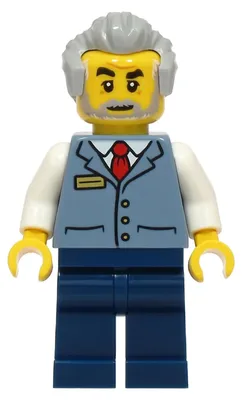 Obrázek produktu pro LEGO Minifigurka: Stanoviční, modrá vesta přes bílou košili, tmavě modré kalhoty (cty1928)