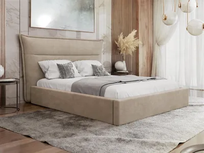 Obrázok produktu pre Manželská posteľ s úložným priestorom 160x200 BUNIA - béžová