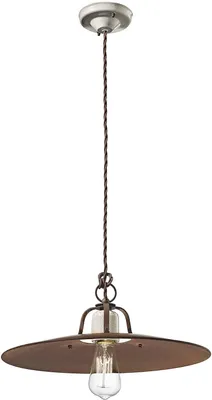 Produktbild von Vintage Grunge Eisen und Keramik Craquele' Kronleuchter 1 Licht E27 30Cm