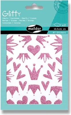 Immagine prodotto di Adesivi Maildor con cuore e  glitterati