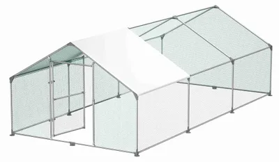 Productafbeelding van Kippenren - Kippenhok - Buitenren - Pluimveestal - Dierenren - Extra Groot 3x6x2m
