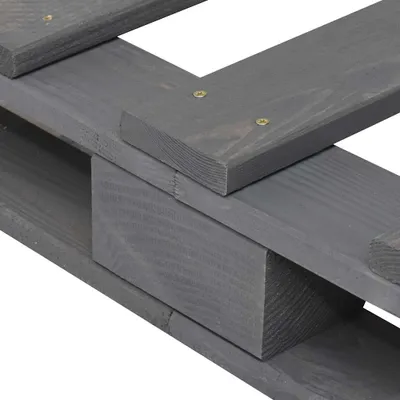 Produktbild von vidaXL Palettenbett Grau Massivholz Kiefer 180×200 cm