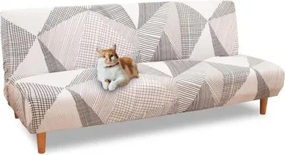 Produktbild von Sofabezug ohne Armlehne 3 Sitzer Stretch Universal Waschbar Verstellbar Schlafsofa Bezug Schonbezug