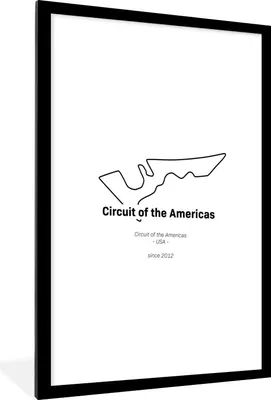 Produktbild von MuchoWow® Gerahmtes Poster Amerika - Rennstrecke - Formel 1 60x90 cm - Poster mit Schwarzem Bilderrahmen Wandposter Rahmen Foto Bilder - Dekoration - Wandposter Wohnzimmer - Hochwertig