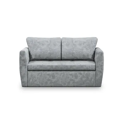 Produktbild von Schlafsofa KAMEL 188x122 cm, Grau, 2-Sitzer Sofa - mit Schlaffunktion & Bettkasten, Veloursstoff