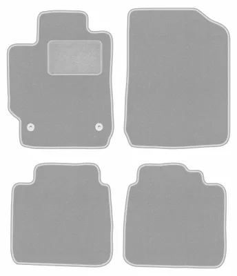 Zdjęcie produktu dla Dywaniki samochodowe welurowe OSLO do: Toyota Camry VII (2007-2011, sedan) popielate z wzmocnieniem kierowcy, z mocowaniami
