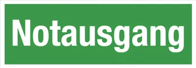 Produktbild von LEINA Hinweisschild Text: "Notausgang" nachleuchtend