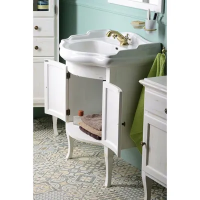 Immagine prodotto di Sapho Retro - Mobile lavabo 600x800x450 mm, bianco antico 1684