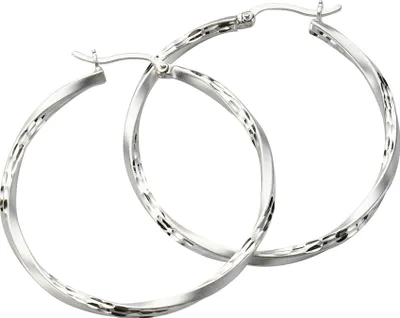 Produktbild von Celesta Silber Creolen 925/- Sterling Silber 4,0cm weiß ohne 271210102-1