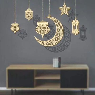 Obrázok produktu pre Islamská ramadánska dekorácia – závesný ornament s hviezdou a svetelným motívom