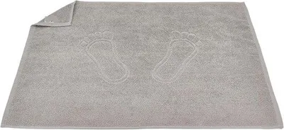 Produktbild von Famanu Badmatten Set 2 Stück 50 x 70 cm grau – absorbierende Baumwollbadmatte