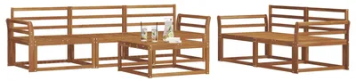 Produktbild von vidaXL Outdoor-Sofagarnitur 6 pcs Natur Massivholz Akazie