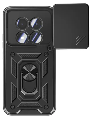 Produktbild von Mayaxess, Hülle mit Kameraschiebeschutz und Magnetring für Redmi Note 15 Pro 5G, Schwarz