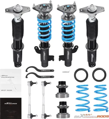 Zdjęcie produktu dla Zestaw gwintowanych amortyzatorów, kompatybilny z modelami Ford Focus ST, stal stopowa i stop aluminium, 63 x 51,2 x 21,5 cm, 25,2 kg