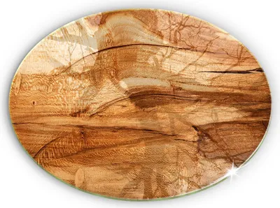 Produktbild von Glas Grabkerzen Untersetzer Motiv Gummifüße - 30 cm - Holzbrettstruktur
