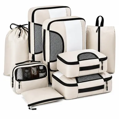Produktbild von Koffer Organizer-Set 8-teilig, Beige