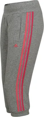 Produktbild von adidas 3/4 Hose Essential 3-Streifen Seas Capri grau-pink, Größe :XXS