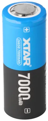 Produktbild von 26650 Li-Ion Akku 7000mAh, 3,6 / 3,7 V, 69,3x26,5mm, PCB geschützt, 10 A